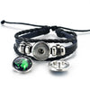 Zodiac Leder Wickelarmband