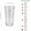 2 Pieces 32OZ Cups with Sip N Seal Compatible with Nutri Ninja Auto-iQ 1000W and Duo Blender