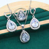 Fine 925 Silver Jewelry Set with Colored Topaz