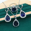 Fine 925 Silver Jewelry Set with Colored Topaz