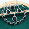 Fine 925 Silver Jewelry Set with Colored Topaz