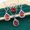 Fine 925 Silver Jewelry Set with Colored Topaz