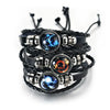 Zodiac Leder Wickelarmband