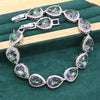 Fine 925 Silver Jewelry Set with Colored Topaz