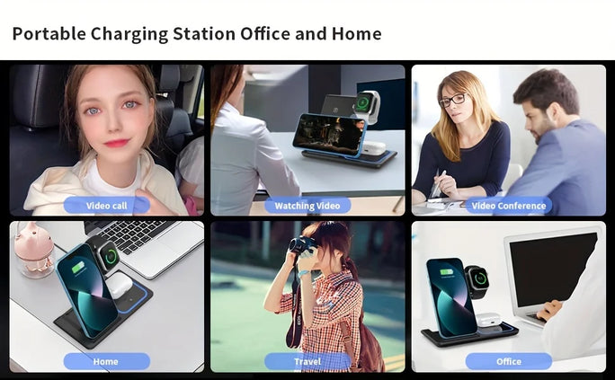 Portable Wireless 3-in-1 Charge .