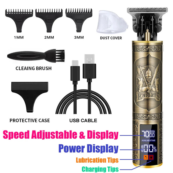 Vintage Electric Hair Trimmer for Men – Rechargeable & Stylish