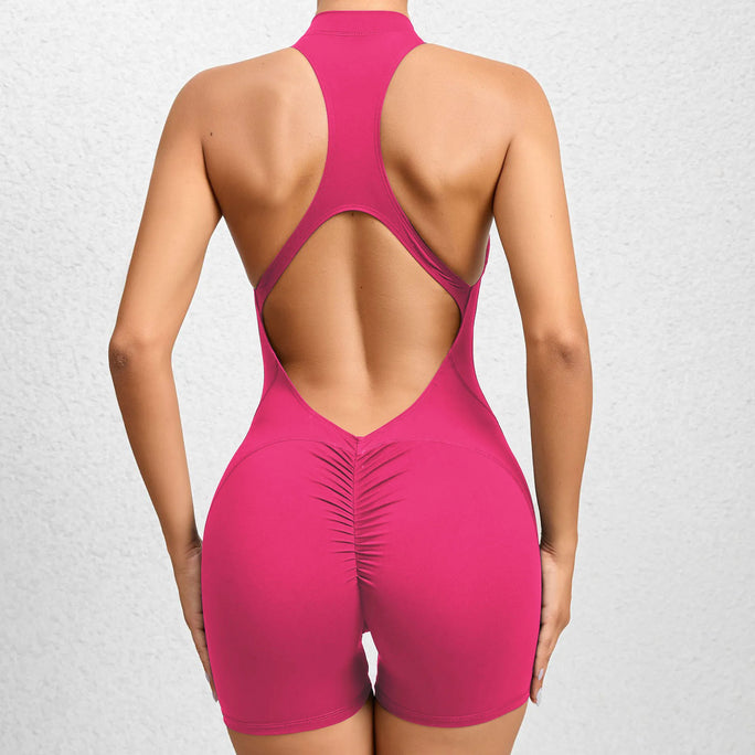 Hot Zipper Fitness Jumpsuit – Built to Move, Made to Flaunt