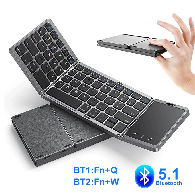 Folding Keyboard Wireless with Touchpad