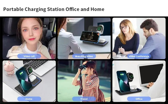 3 In 1 Wireless Charger Stand Pad