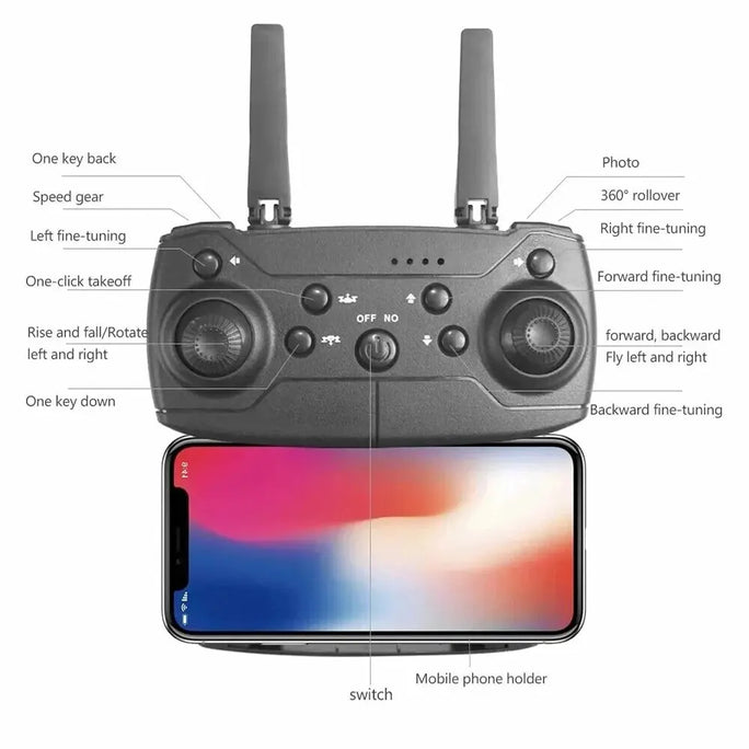 Drone with 4K 1080P Wide Angle HD Camera