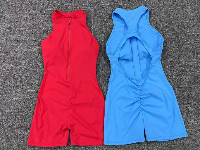 Hot Zipper Fitness Jumpsuit – Built to Move, Made to Flaunt