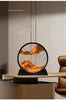 3D Sandscape Moving Sand Art Picture Quicksand Craft Round Glass Deep Sea Liquid Hourglass Flowing Sand Painting Home Decor Gift