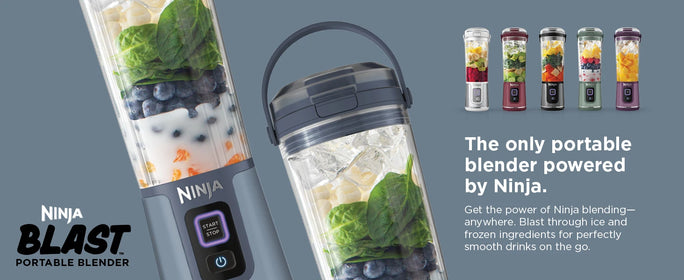 Ninja BC151NV Blast Portable Blender, Cordless, 18oz. Vessel, Personal Blender-for Shakes & Smoothies Leakproof-Lid & Sip Spout