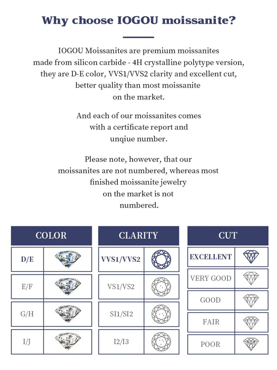 925 Silver Moissanite Jewelry Set