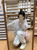 Harajuku Oversize-Hoodie mit Katzenstickerei