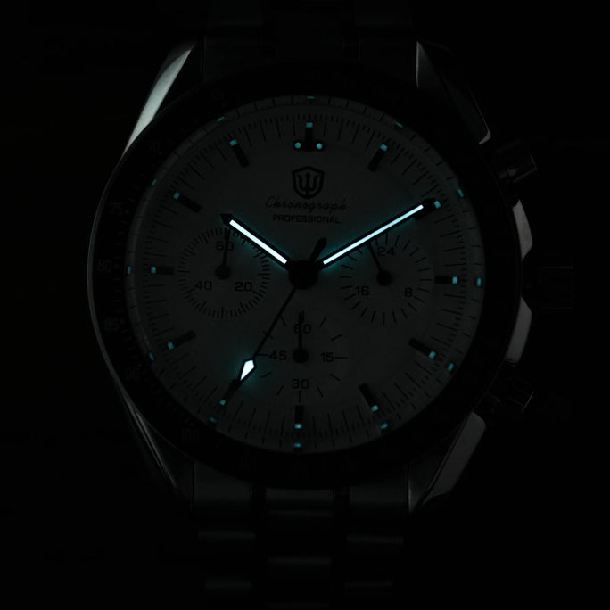 Luxury Quartz Chronograph Watch with Sapphire Glass