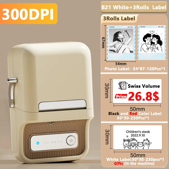 Mini Adhesive Label Printer – Wireless