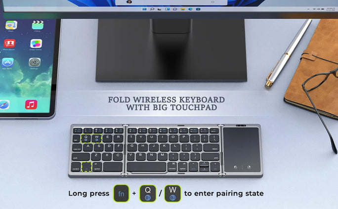 Folding Keyboard Wireless with Touchpad
