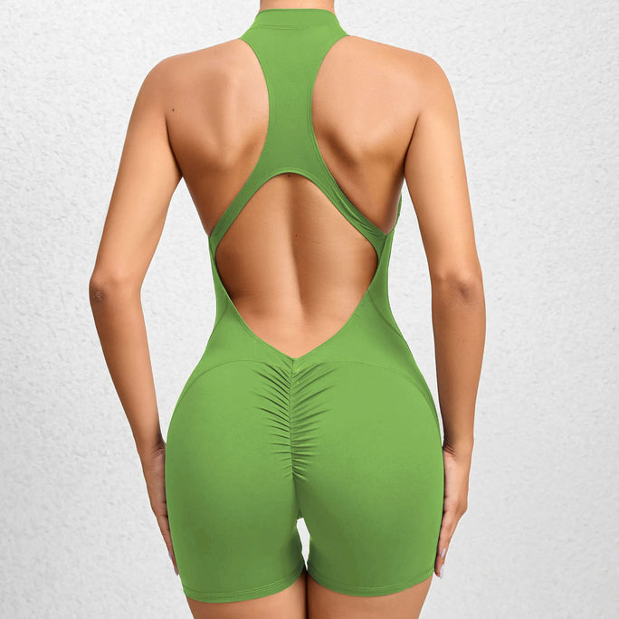 Hot Zipper Fitness Jumpsuit – Built to Move, Made to Flaunt
