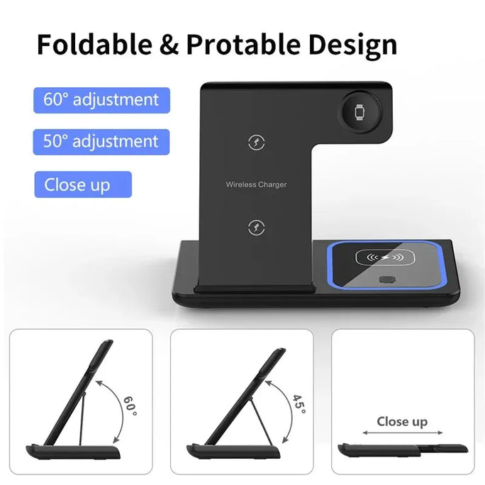 3 In 1 Wireless Charger Stand Pad