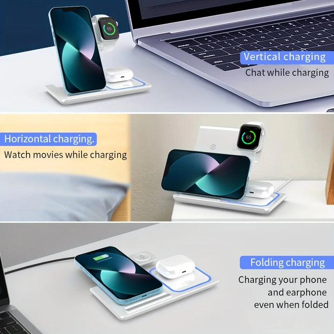Portable Wireless 3-in-1 Charge .