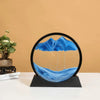 3D Sandscape Moving Sand Art Picture Quicksand Craft Round Glass Deep Sea Liquid Hourglass Flowing Sand Painting Home Decor Gift