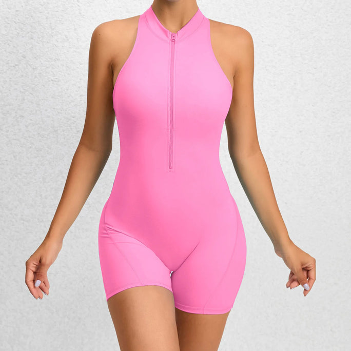 Hot Zipper Fitness Jumpsuit – Built to Move, Made to Flaunt