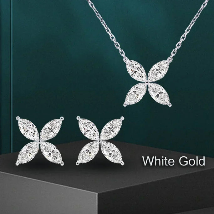 Butterfly Moissanite Jewelry Sets