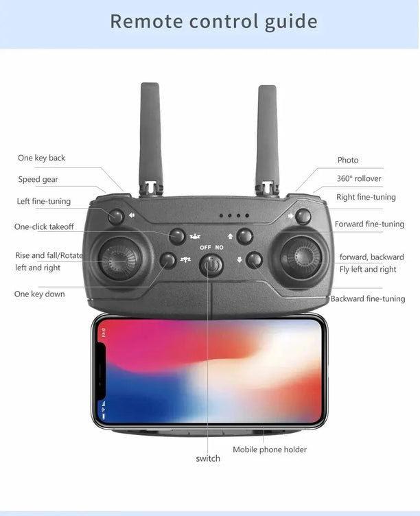 Drone with 4K 1080P Wide Angle HD Camera
