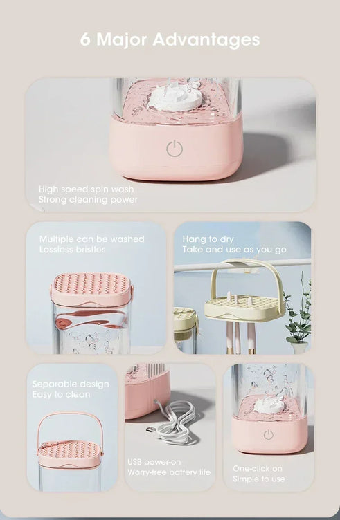 3 In 1 USB Electric Makeup Brush Cleaner
