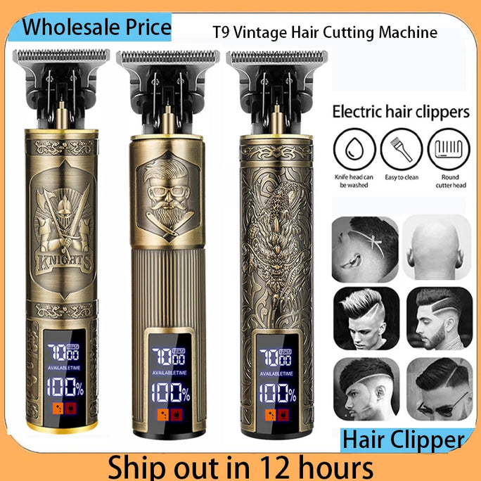 Vintage Electric Hair Trimmer for Men – Rechargeable & Stylish