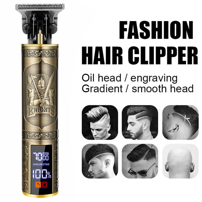 Vintage Electric Hair Trimmer for Men – Rechargeable & Stylish