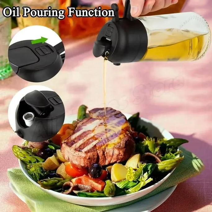 Olive Oil Dispenser Bottle 2-in-1