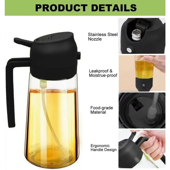 Olive Oil Dispenser Bottle 2-in-1