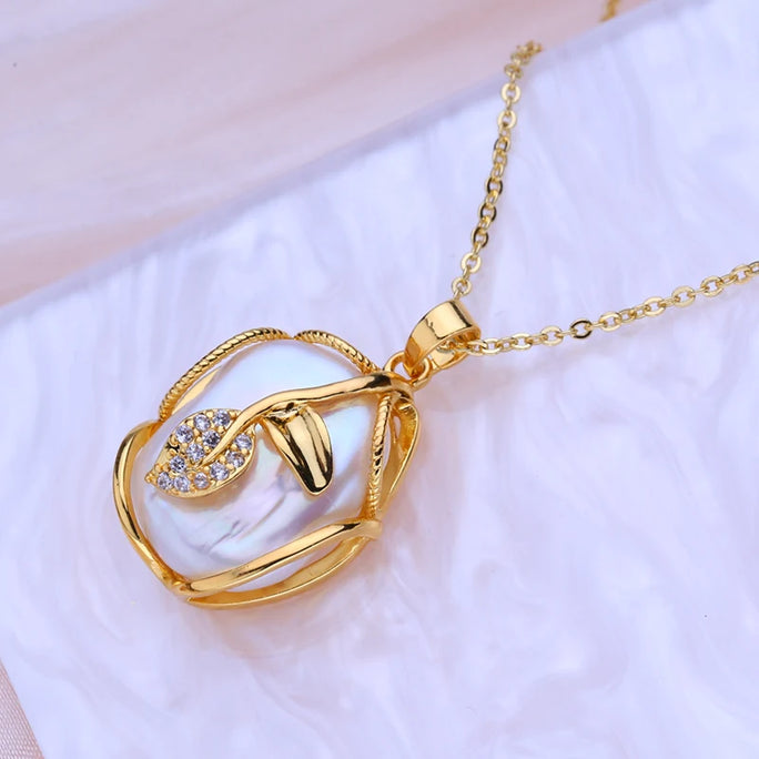 Silver Jewelry Set with Freshwater Baroque Pearls