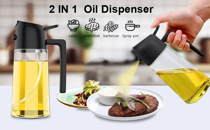 Olive Oil Dispenser Bottle 2-in-1