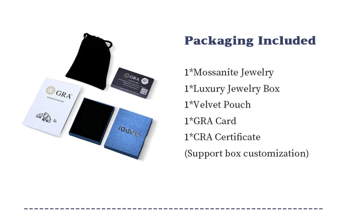 925 Silver Moissanite Jewelry Set
