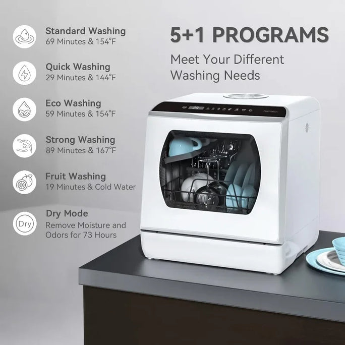 Compact Power: Portable Countertop Dishwasher