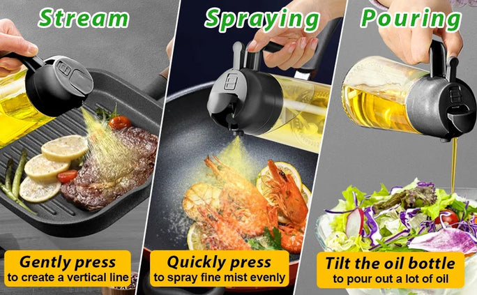 Olive Oil Dispenser Bottle 2-in-1