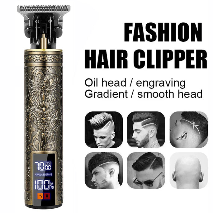 Vintage Electric Hair Trimmer for Men – Rechargeable & Stylish