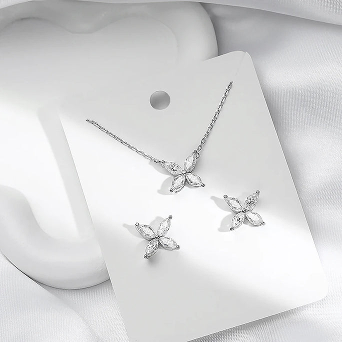 Butterfly Moissanite Jewelry Sets