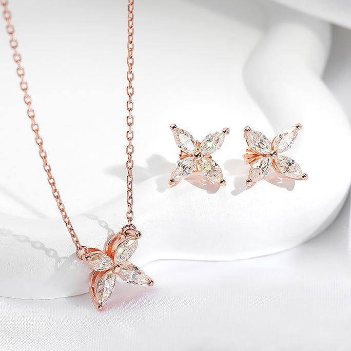 Butterfly Moissanite Jewelry Sets