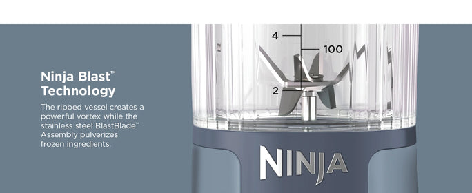 Ninja BC151NV Blast Portable Blender, Cordless, 18oz. Vessel, Personal Blender-for Shakes & Smoothies Leakproof-Lid & Sip Spout