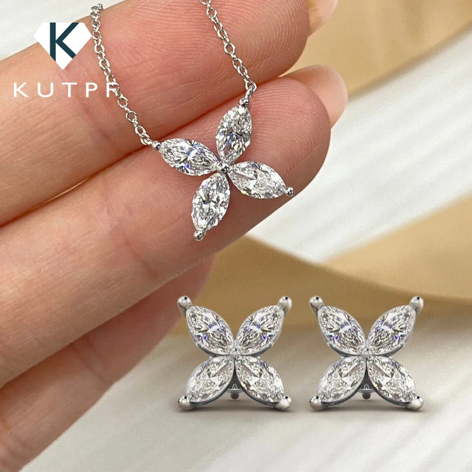 Butterfly Moissanite Jewelry Sets