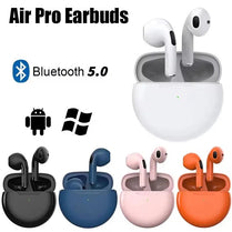 Pro 6 TWS Bluetooth Earbuds - Stereo Sound & Charging Case