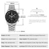 Luxury Quartz Chronograph Watch with Sapphire Glass