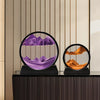 3D Sandscape Moving Sand Art Picture Quicksand Craft Round Glass Deep Sea Liquid Hourglass Flowing Sand Painting Home Decor Gift