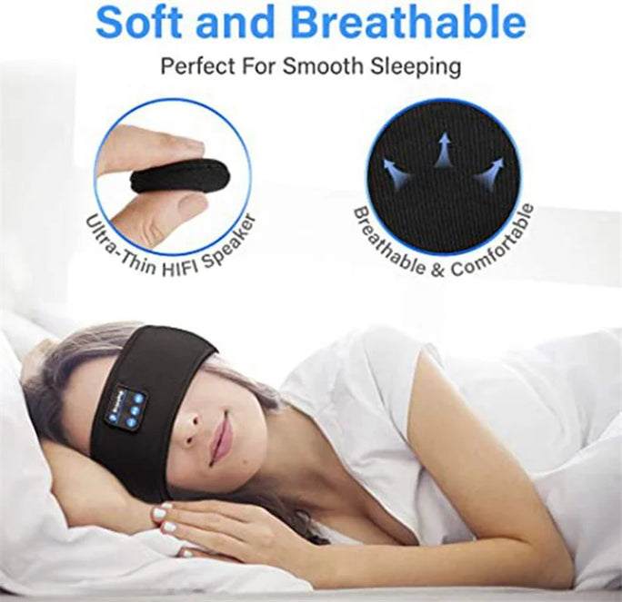 Wireless Bluetooth Headband Earphones - Sports Headphones (Elastic)
