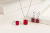 Sets 925 Sterling Silver Rectangle Geometry Zircon