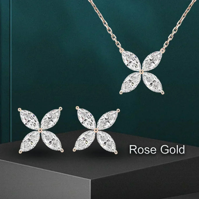 Butterfly Moissanite Jewelry Sets